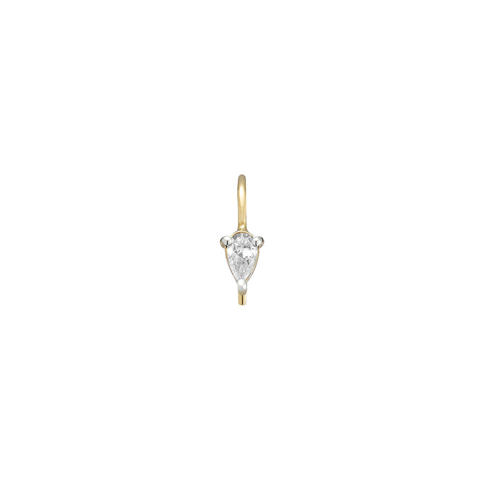 No.10 Pear Diamond Single Earring