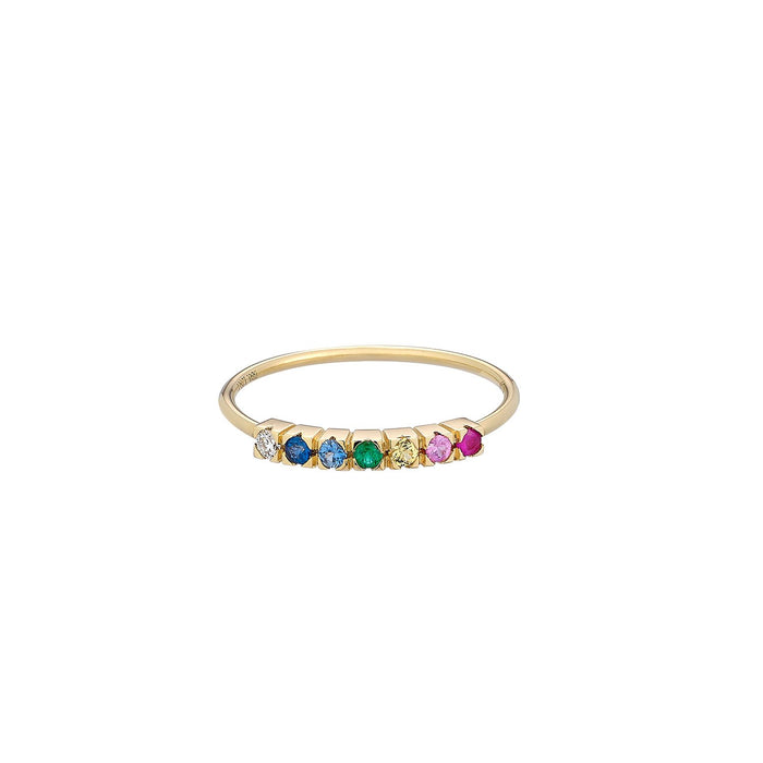 Band Rainbow Gemstone Ring