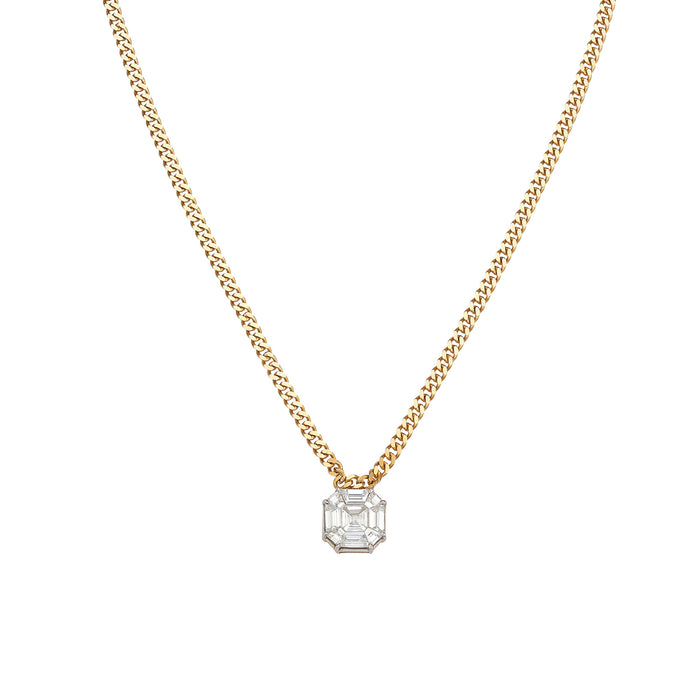 1.25ct Puzzle Asscher Diamond Necklace