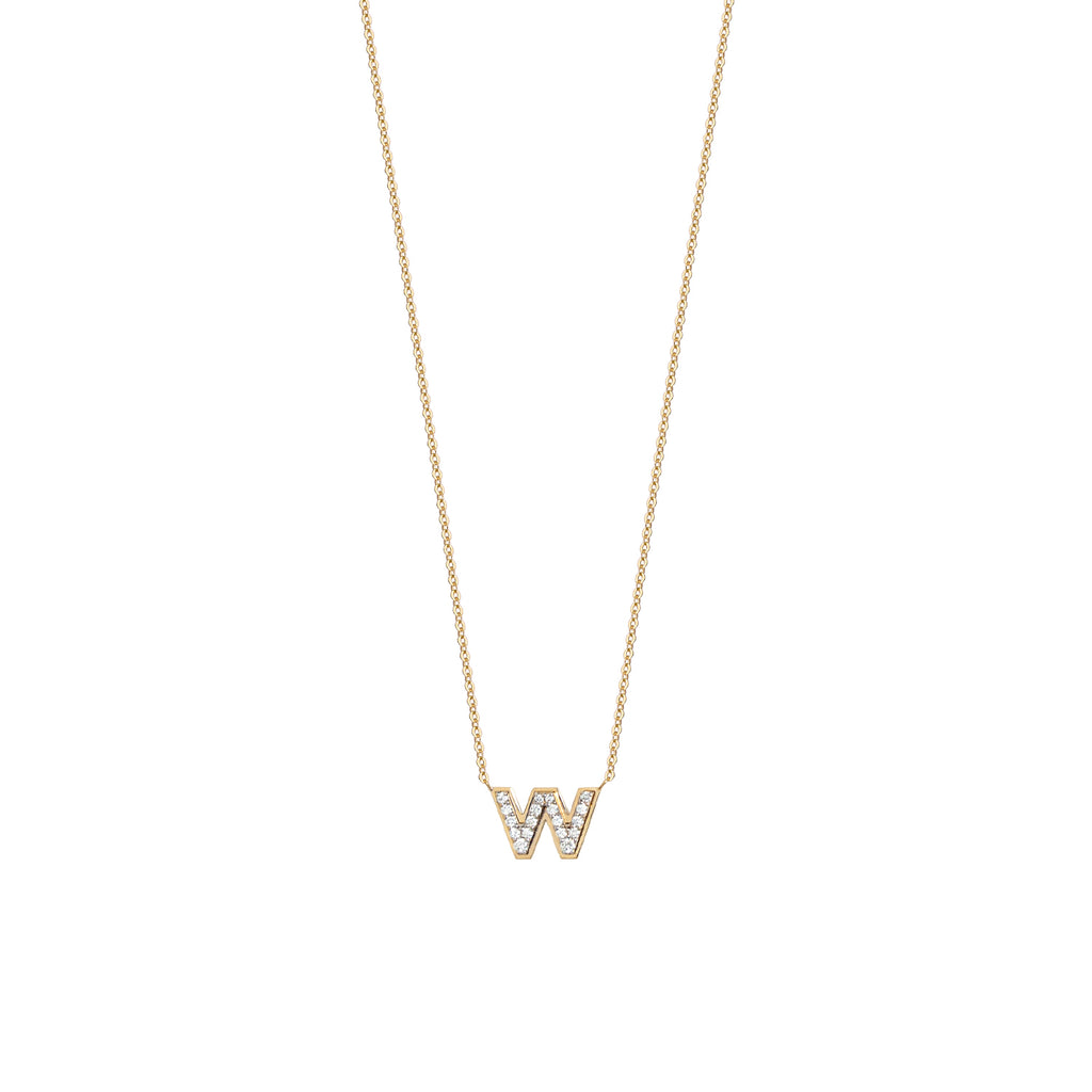 Personalized Diamond Initial Necklace ( 2 COLORS )