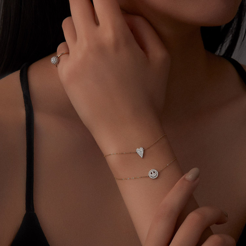 Heart Shape Diamond Bracelet