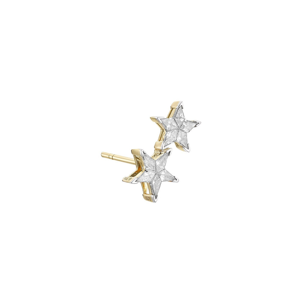 Double Starlets Diamond Single Earring