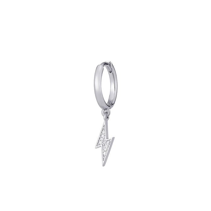 Lightning Diamond Single Earring (White Gold)