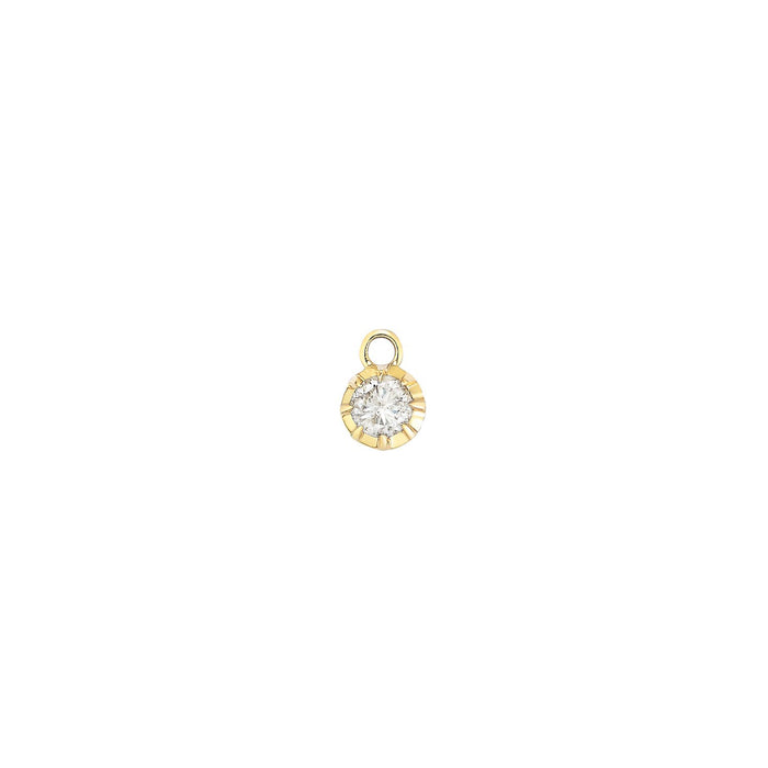 Mini Bezel Diamond Earring Pendant ( 2 Colors )