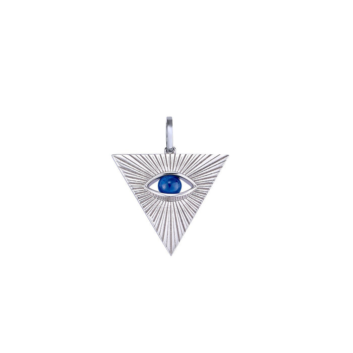 Sapphire Eye Triangle Charm
