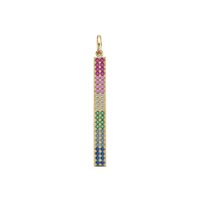 Gemstone Rainbow Pave Stick