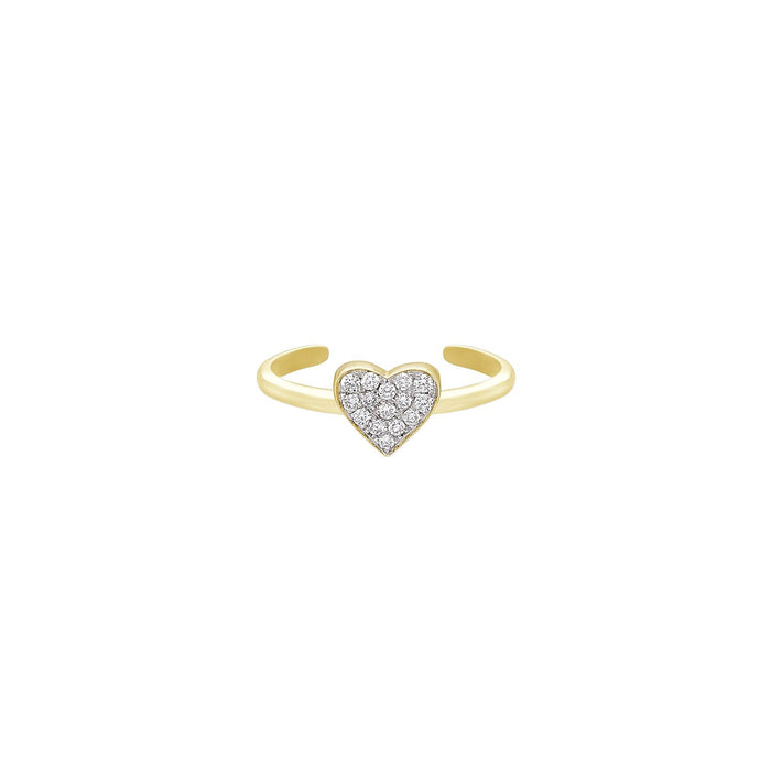 Diamond Heart Toe Ring ( 2 Colors )