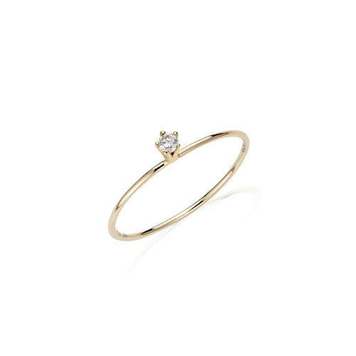 Delicate Solitaire Diamond Ring