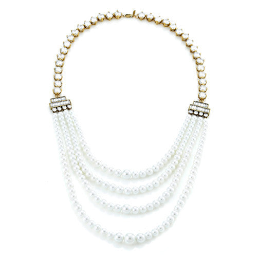 Pearl Bead Layered Necklace