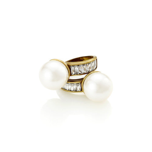Floating Pearl Wrap Ring