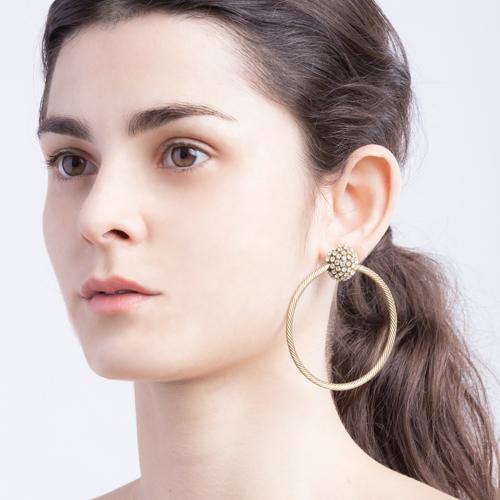 Janice  Earrings - Gold Brass