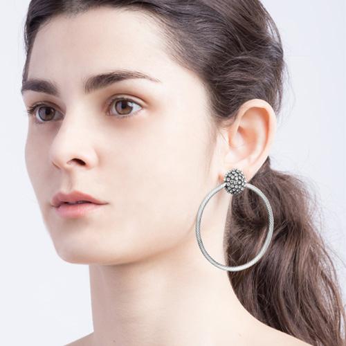 Janice  Earrings - Antique Silver