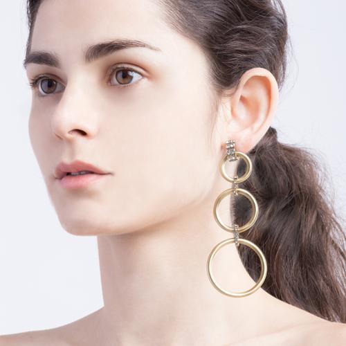 Camilla  Earrings - Gold Brass