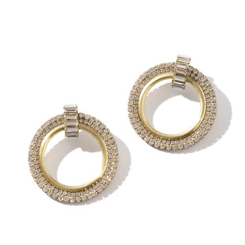 Large 70's inspired round earrings. Statement earrings for Autumn/Winter 2017