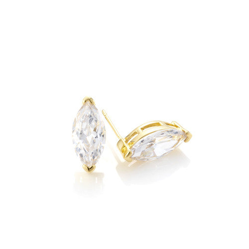 Solitaire CZ Marquise Earrings ( 2 Colors )