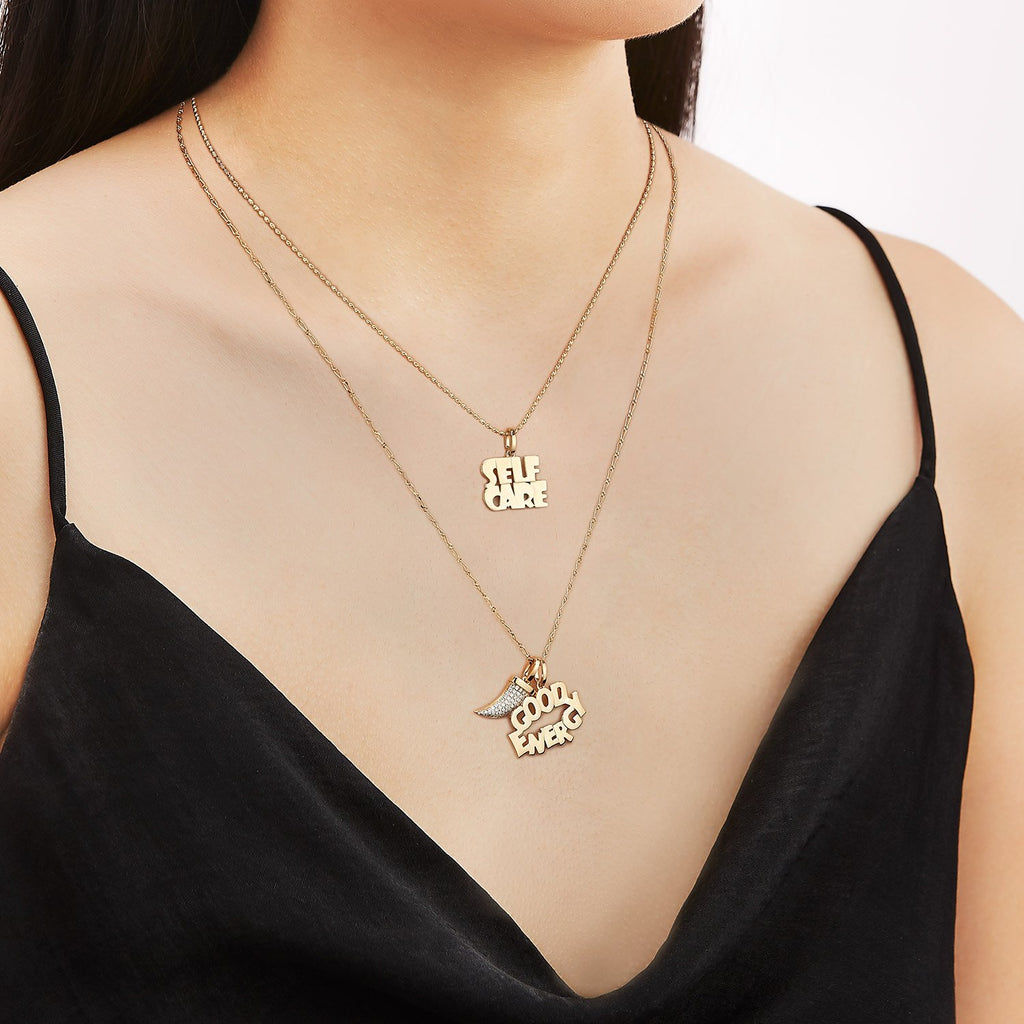 Gold Pave Horn Charm
